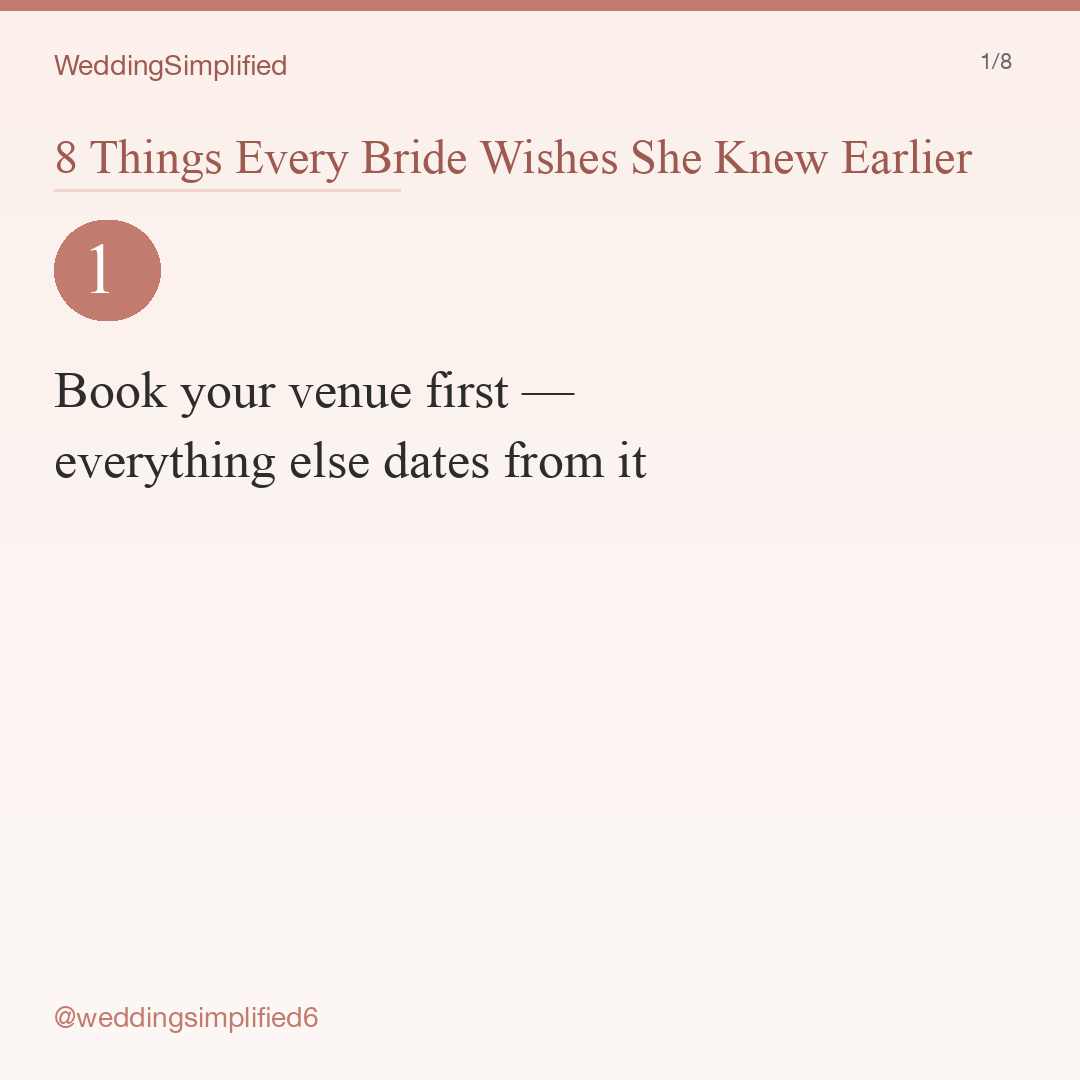 8 Things Every Bride Wishes She Knew Before Planning