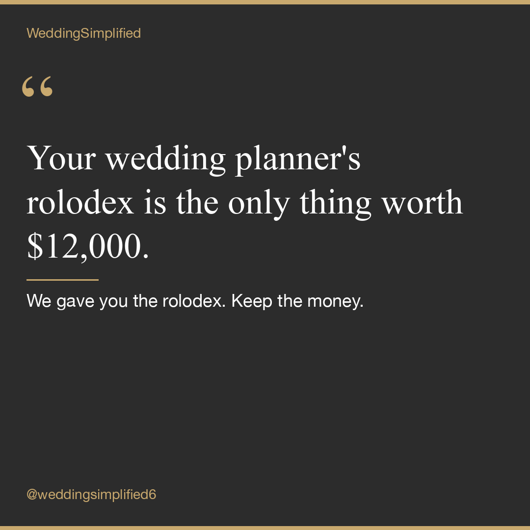 Your Planner's Rolodex Is the Only Thing Worth $12K