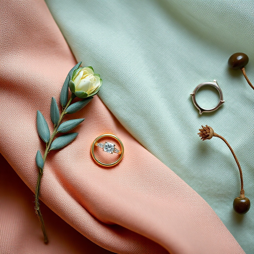 Wedding Ring & Palette Flatlay