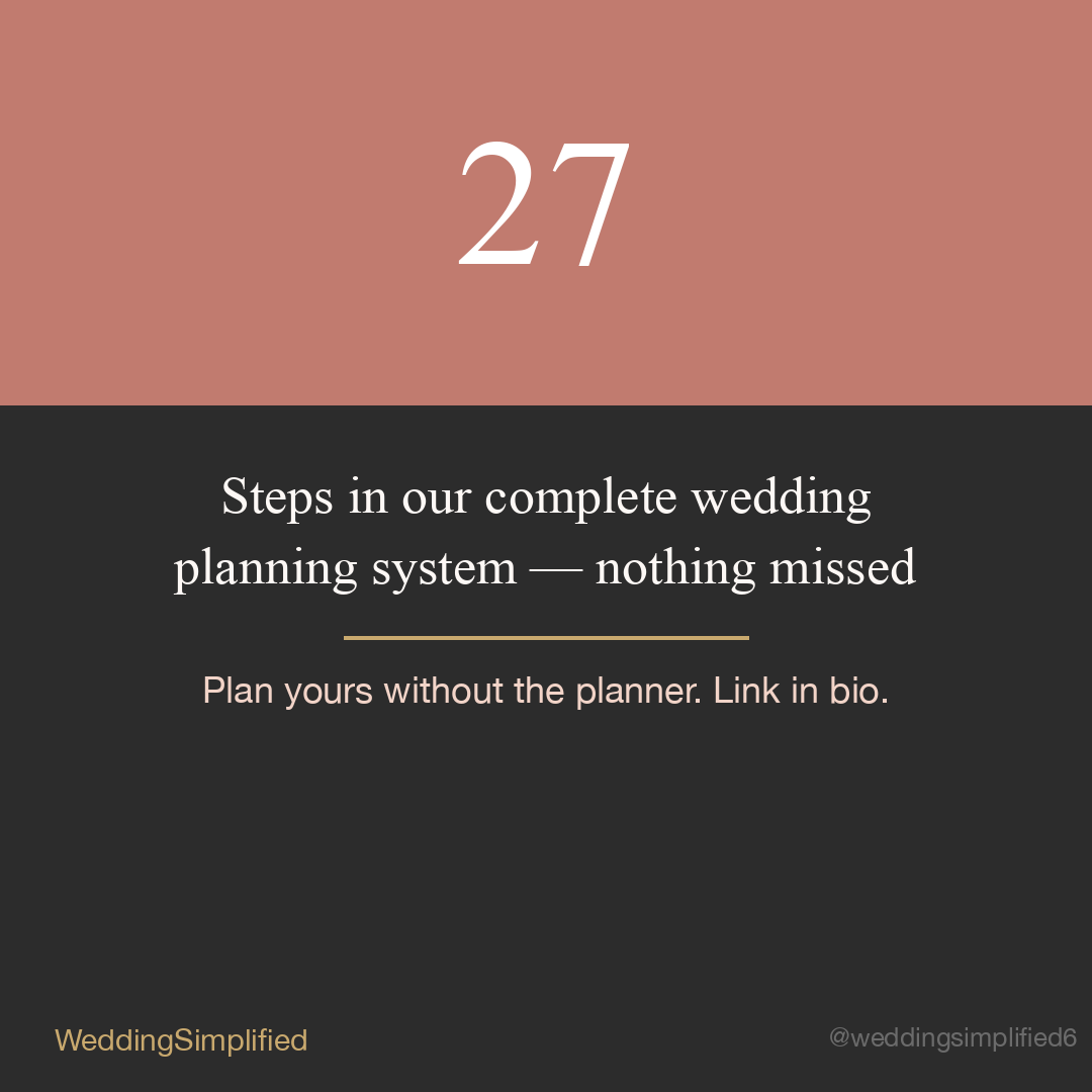 27 Steps to Plan Your Entire Wedding