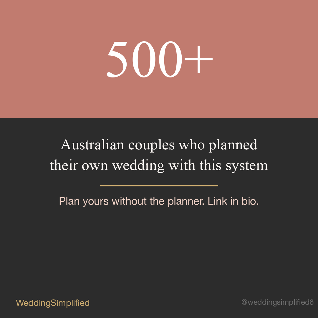 500+ Australian Couples Planned Their Own Wedding With This System