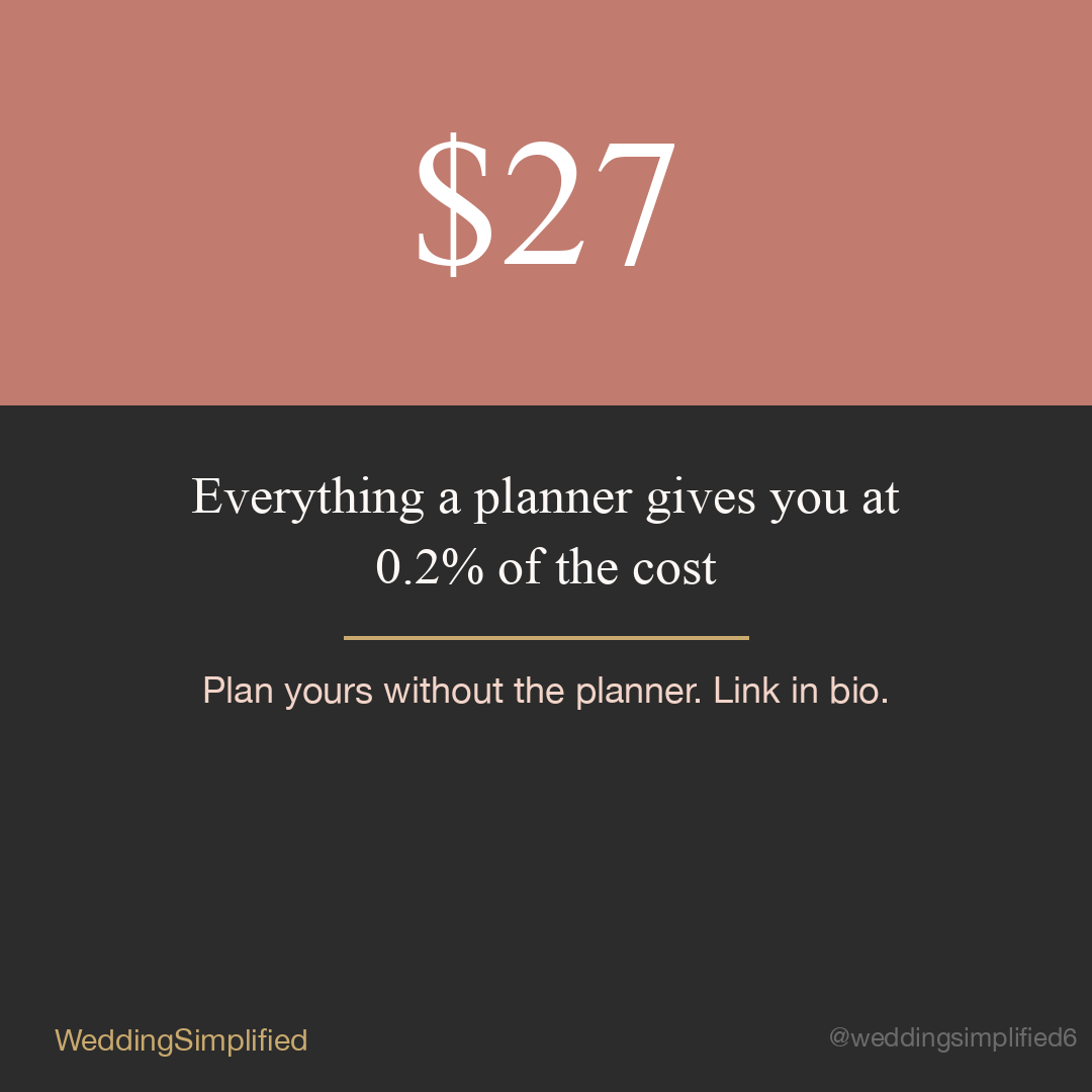 $27 — Everything a $12,000 Wedding Planner Gives You