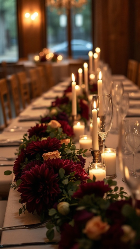 Plum & Olive Autumn Wedding Tablescape